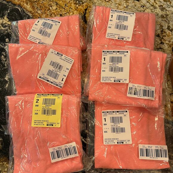 NWT J. Crew Hibiscus Pink Girlfriend Crewneck Cotton Tee - SIZE XL - Picture 8 of 10